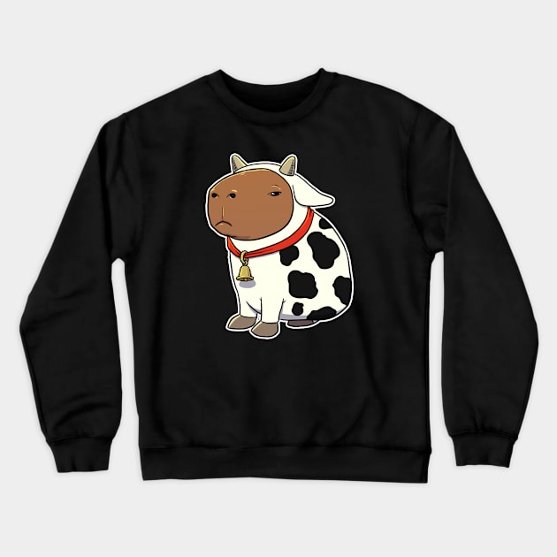 Capybara Cow Costume Crewneck Sweatshirt by capydays